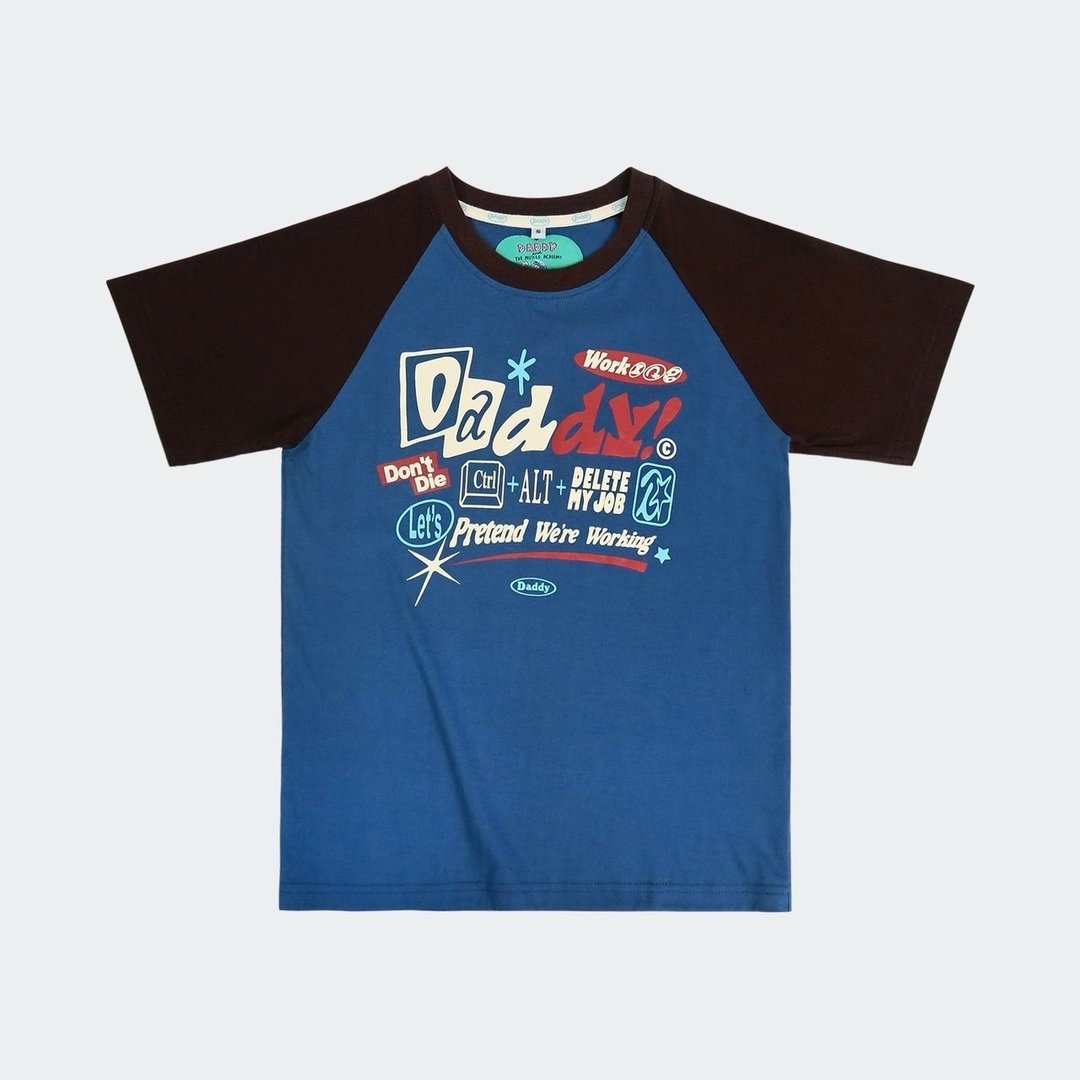 DADDYCLUB | Daddy Ctrl + alt T-shirt 蓝色可爱 T 恤 - 女装 T 恤 - 其他材质 