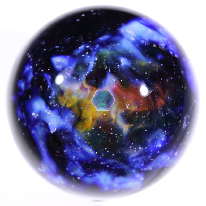 53mm 宇宙玻璃球摆设 no.M266 - 摆饰 - 玻璃 红色