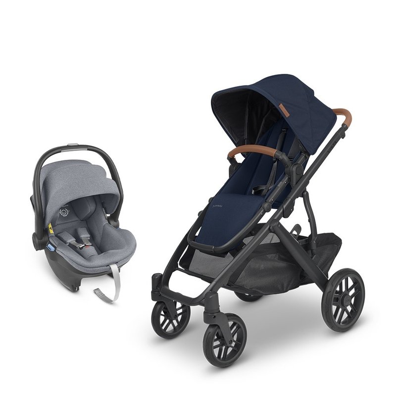 台湾宅配【UPPAbaby】【推车提篮组合】VISTA V2海军蓝+蓝灰提篮 - 婴儿车/手推车 - 其他材质 蓝色