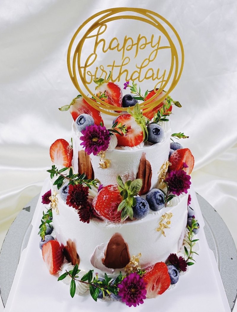 花语  生日蛋糕 定制蛋糕 周年 婚礼小物 4+6寸 限台南面交 - 蛋糕/甜点 - 新鲜食材 红色