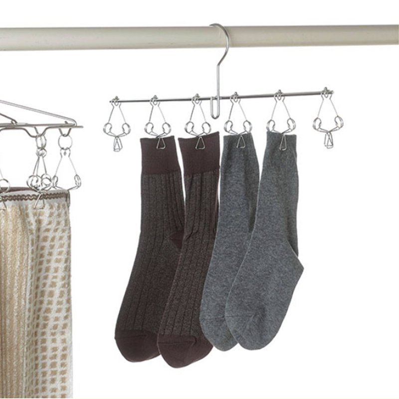 家事问屋日本制304全不锈钢衣架6夹 - 厨房用具 - 不锈钢 银色