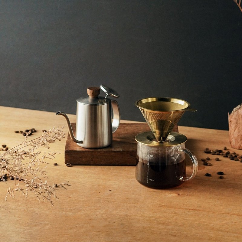 Driver 新手入门手冲咖啡套组-1 - 咖啡壶/周边 - 不锈钢 白色