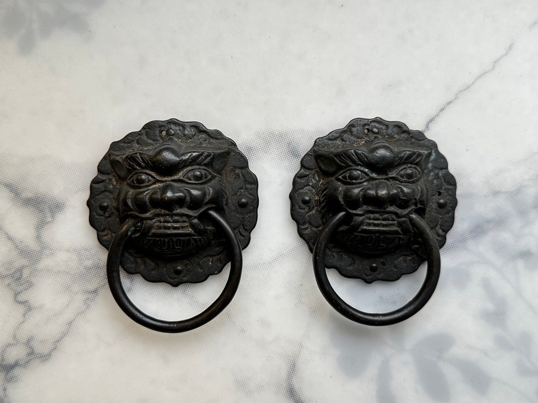 老铁狮门环 – Antique/ 年代老物/ Vintage – 纯收藏 SC-005 - 摆饰 - 其他金属 黑色