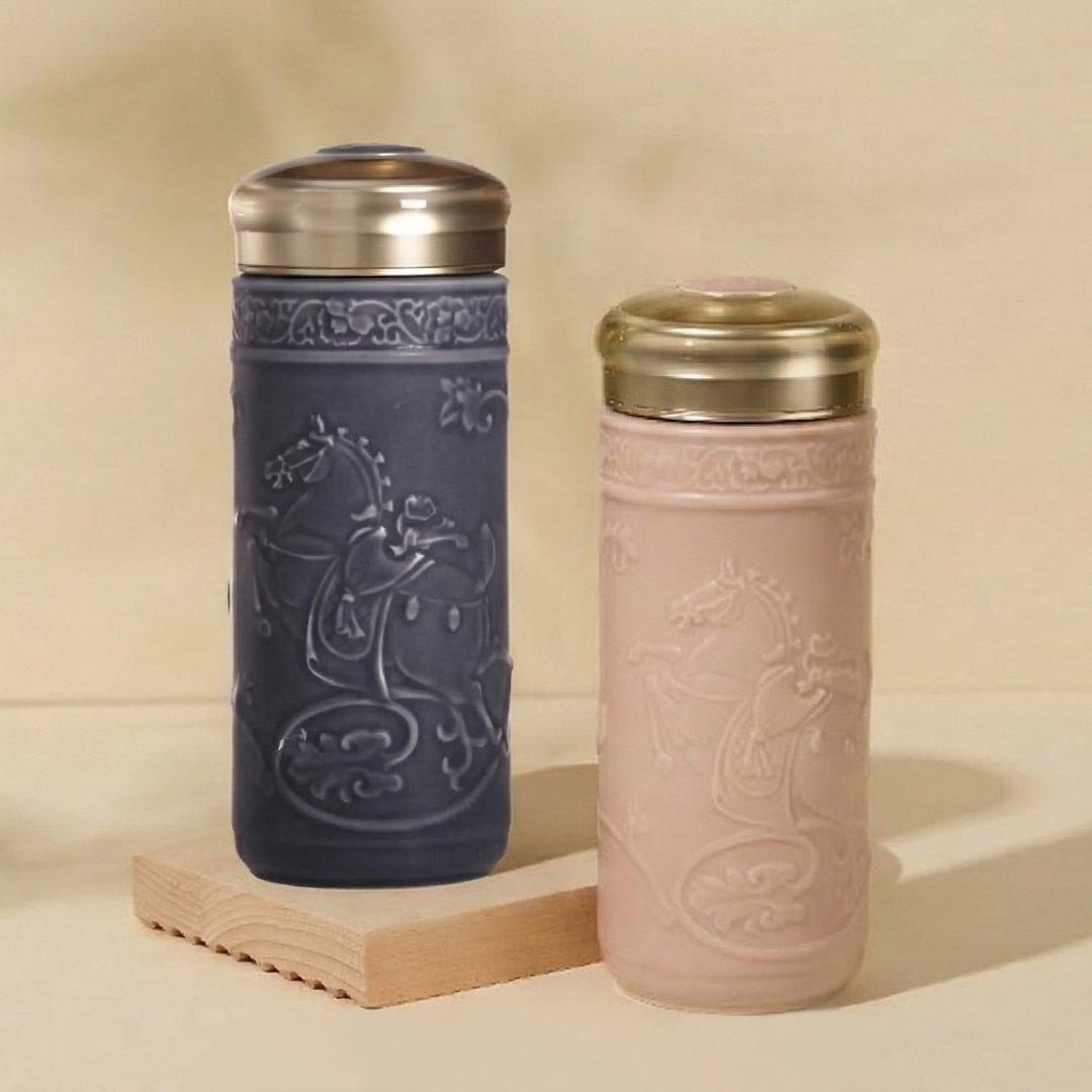 马上如意随身杯 / 大 / 双层 / 2 色 330ml - 水瓶/水壶 - 瓷 多色