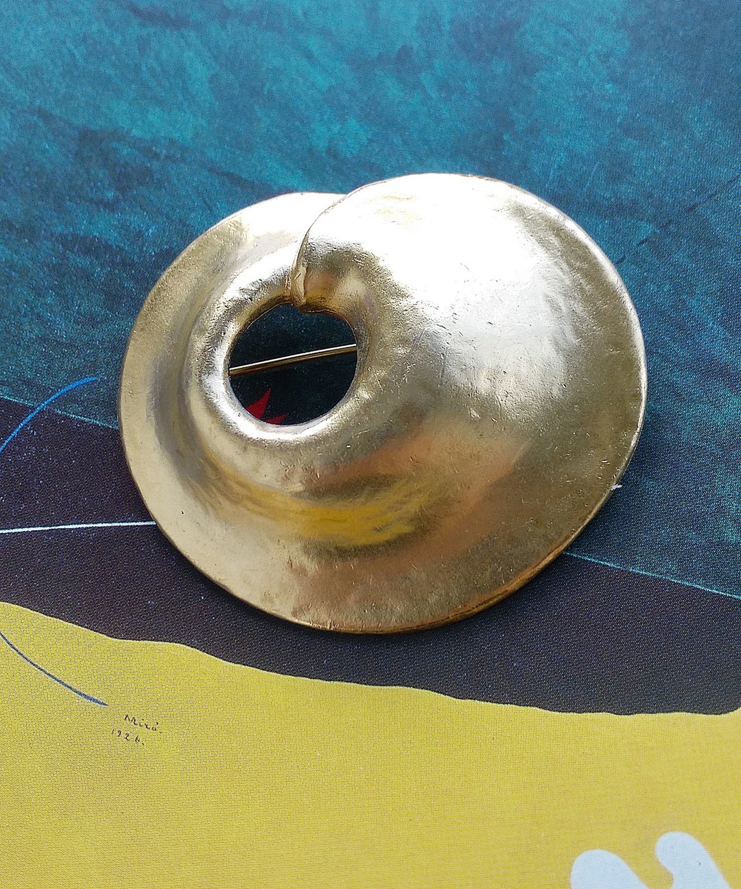 Vintage Jewelry 西洋古董饰品 哑光 金色调 个性艺术 别针 - 徽章/别针 - 其他金属 金色