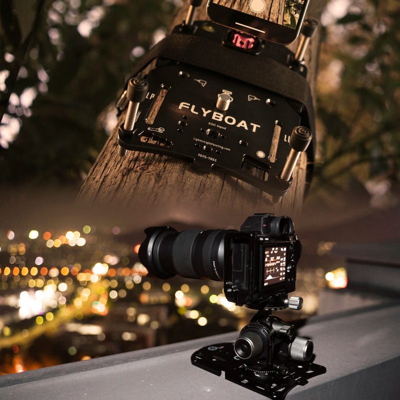 LLP低角度便携摄影三脚架多功能扩展平板相机单反手机支架vlog - 相机 - 铝合金 黑色