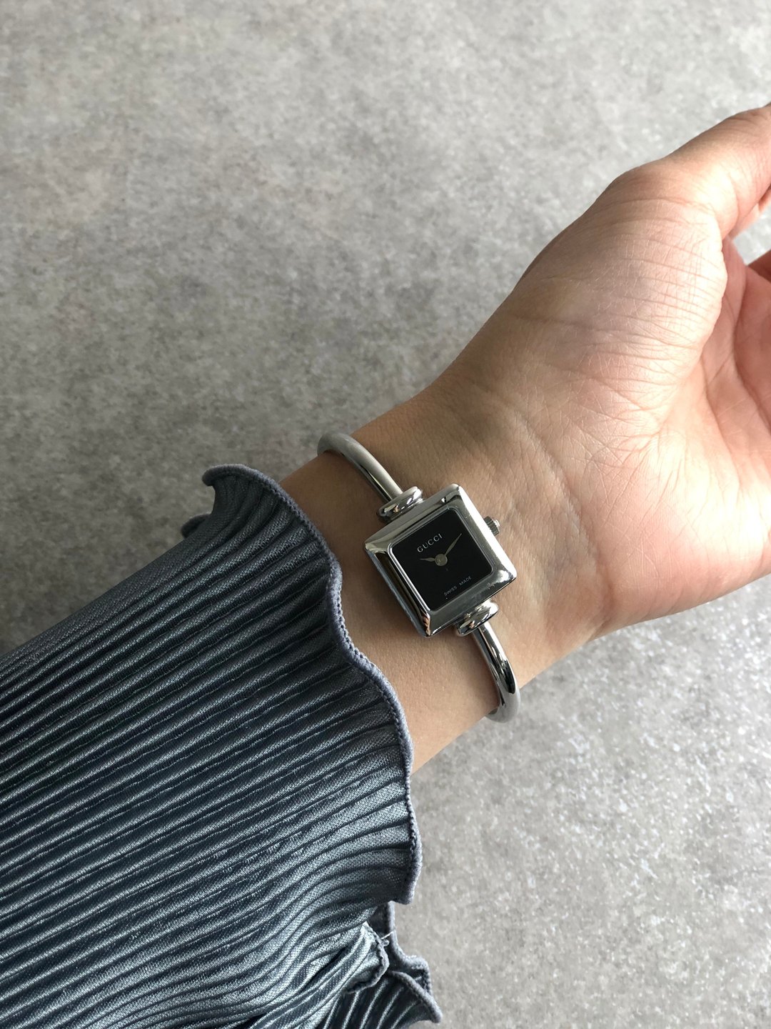 【日本直送 名牌中古包】GUCCI 古驰 手表 银色 方形 不锈钢 1900L vintage 古董 wgrfmf - 女表 - 不锈钢 银色