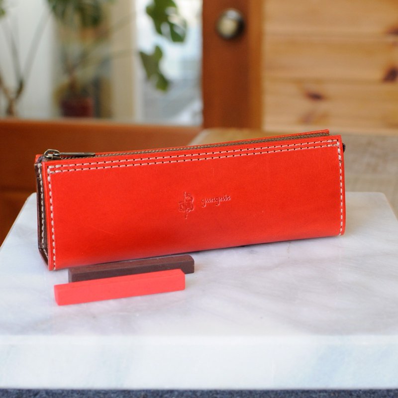 简约拉链笔袋 No.8 Buttero - 铅笔盒/笔袋 - 真皮 多色