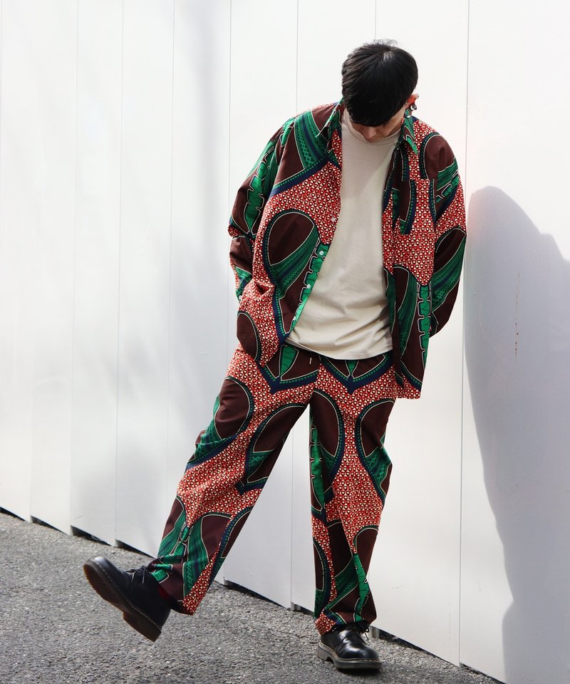 AFRICA EASY TUCK PANTS (ALALA) - 中性裤装 - 聚酯纤维 橘色