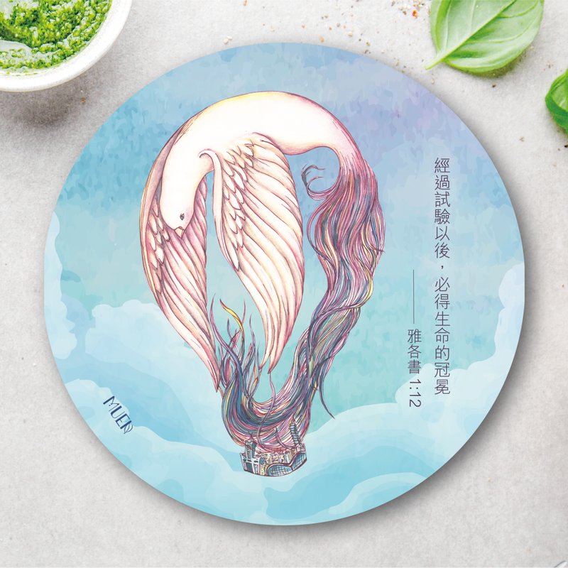 Dream - 圆形吸水杯垫 - 杯垫 - 陶 紫色