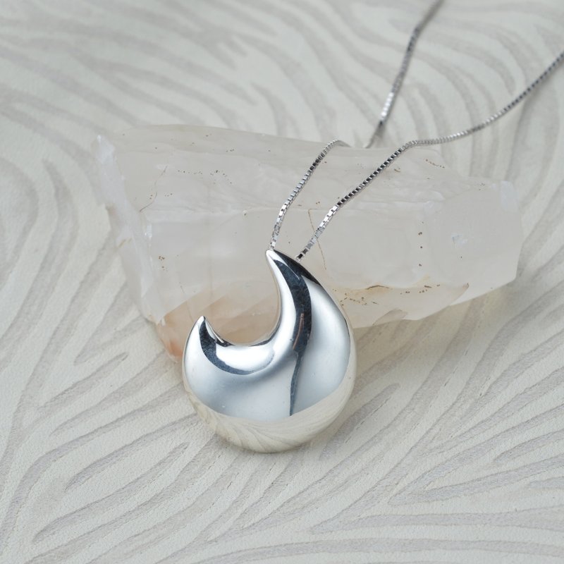 坠饰〈月・ Moon〉★自然系列 - 项链 - 其他金属 银色