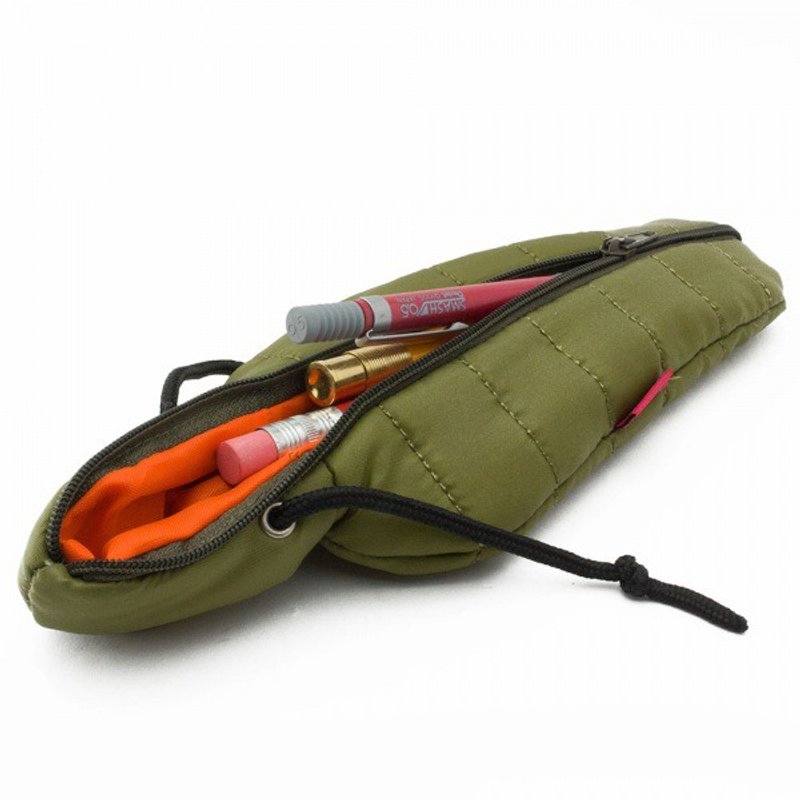 SUSS-日本Magnets户外睡袋造型收纳袋/铅笔盒/笔袋(绿)-礼物推荐 - 铅笔盒/笔袋 - 塑料 卡其色