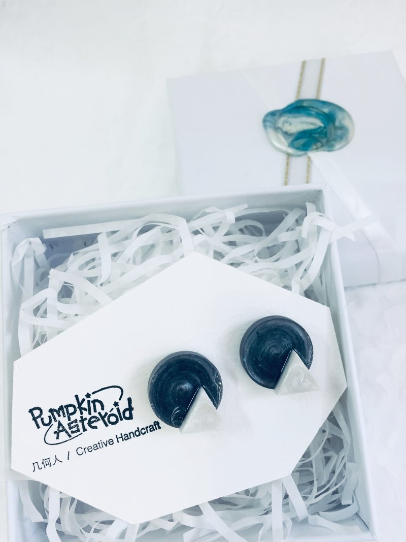 Pumpkin Asteroid系列-星球幻想III 耳饰\耳钉 - 耳环/耳夹 - 树脂 