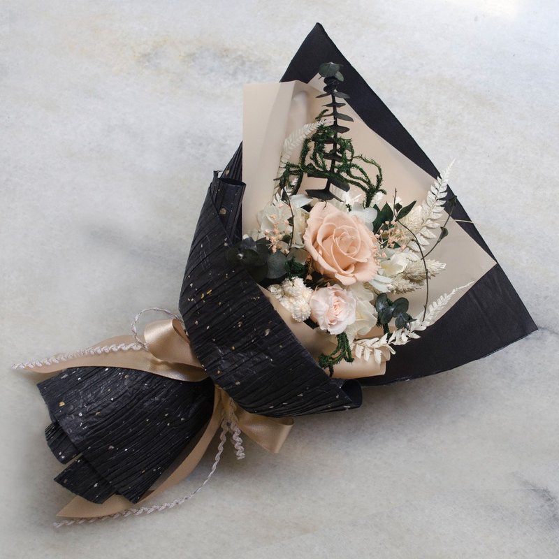 【古典墨色】永生玫瑰花束 / 情人节 / 毕业花束 - 干燥花/捧花 - 植物．花 