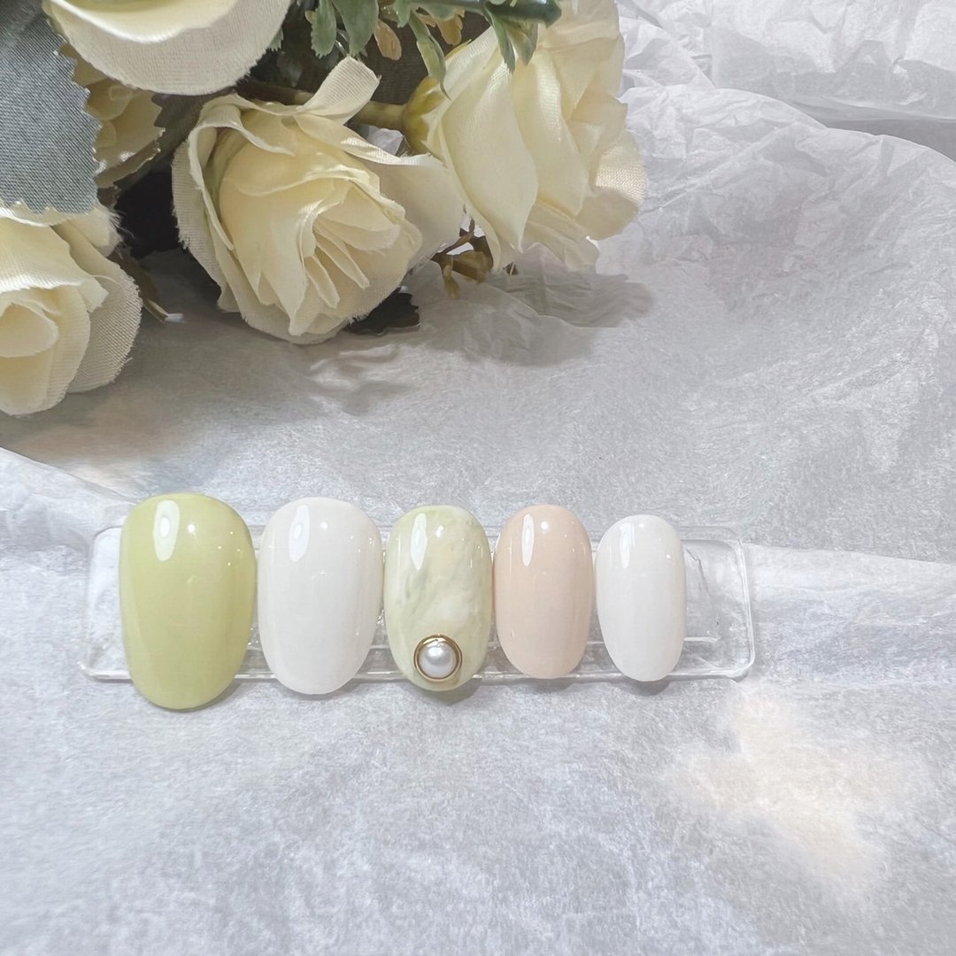 【ᴠᴏʟ.16伊菲的花园】春天系 手工甲片 穿戴甲 美甲贴 婚甲 - 指甲油/指甲贴 - 树脂 绿色