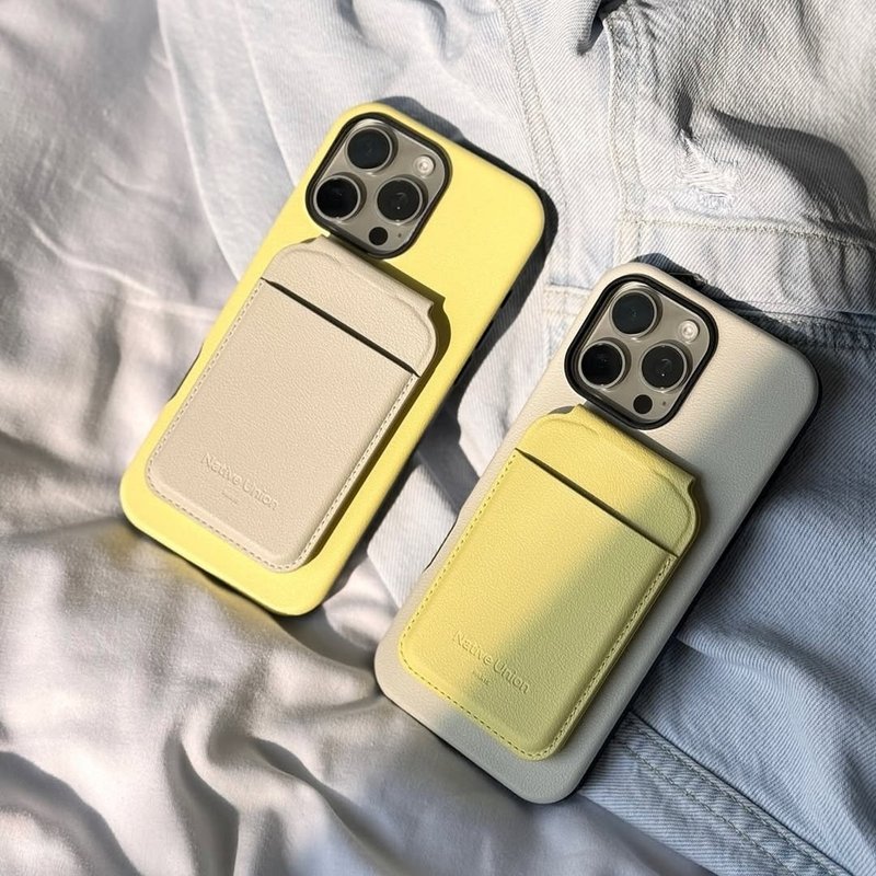 Native Union | ACTIVE 磁吸支架卡包 奶油黄 - 手机配件 - 人造皮革 黄色