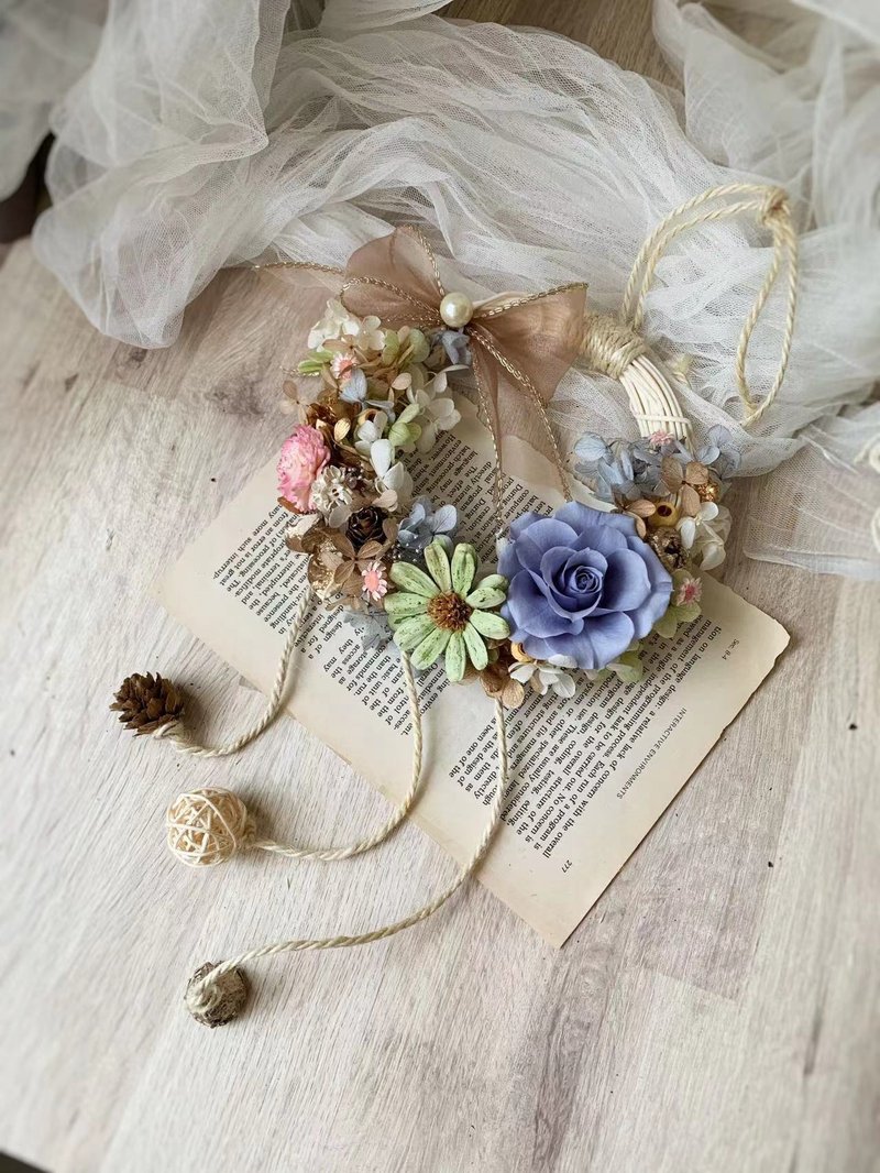 永生玫瑰花圈 /挂饰 / 手作体验 / 一人成团 - 植栽 - 植物．花 