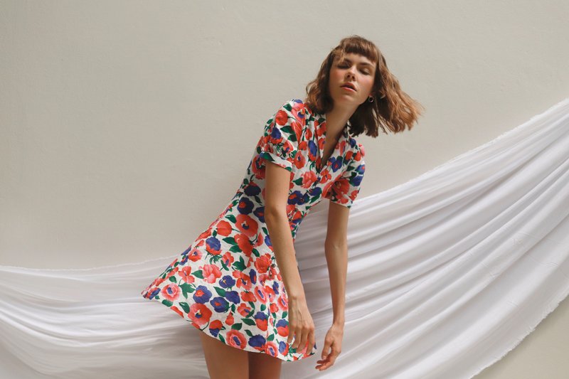 Aprilpoolday / SUNNY DRESS / Poppy / S - 洋装/连衣裙 - 棉．麻 多色