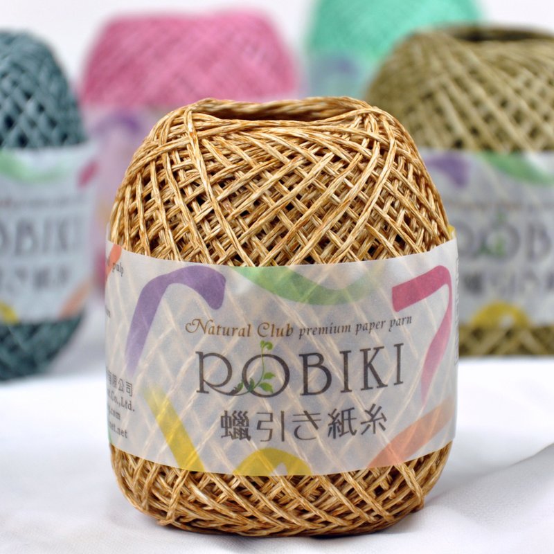 Robiki手鈎蜡引纸线 3S689 手作编织材料 台湾制 (11色可选) - 编织/刺绣/羊毛毡/裁缝 - 纸 橘色