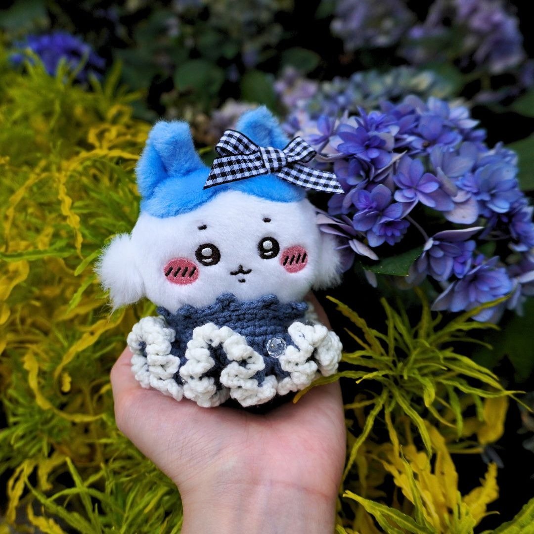 夜光琉璃-露珠日夜 | 娃衣 吉伊卡哇 ちいかわ Chiikawa 10cm - 玩偶/公仔 - 棉．麻 蓝色