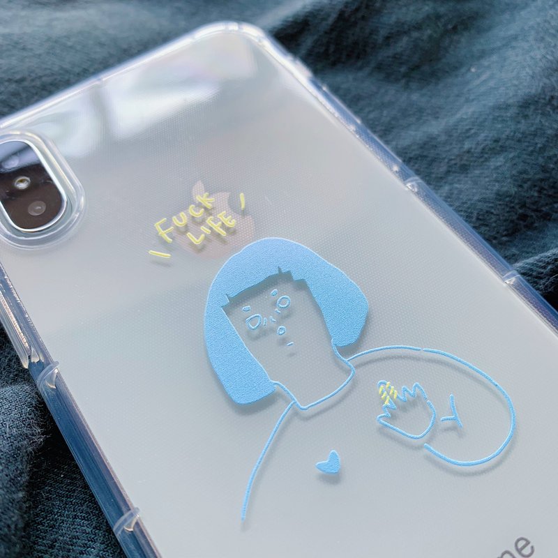 Fuck Life everyday 厌世系 iPhone 手机壳 / 透明软胶全包 - 手机壳/手机套 - 塑料 多色