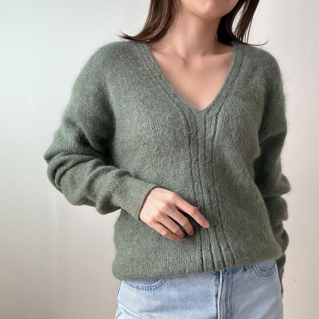 中古 YSL 圣萝兰 中性毛衣 - 女装针织衫/毛衣 - 羊毛 绿色