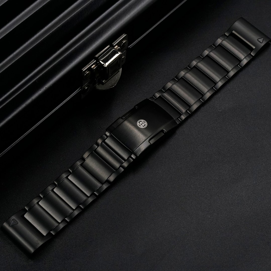 GARMIN 22mm 专用钛表带 ( Quickfit 系统专用 ) 黑色 PVD - 表带 - 其他金属 黑色