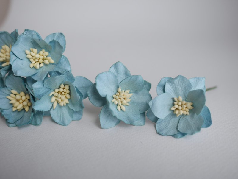 纸花，DIY 手工用品，25 件 Nelumbo Nucifera，天蓝色。 - 其他 - 纸 蓝色