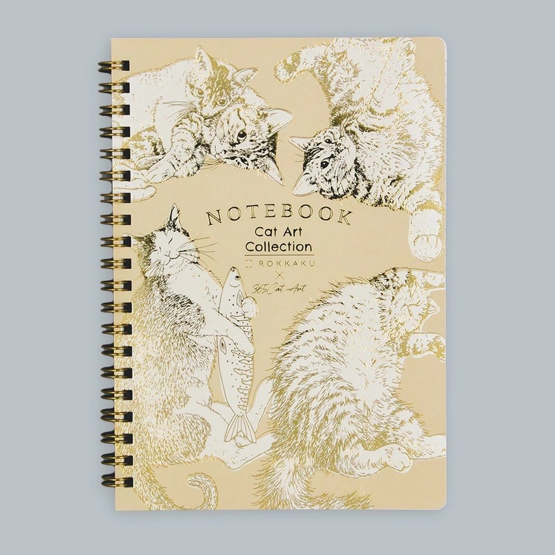 猫咪艺术系列 B6 环装笔记本 圆圈 - 笔记本/手帐 - 其他材质 金色