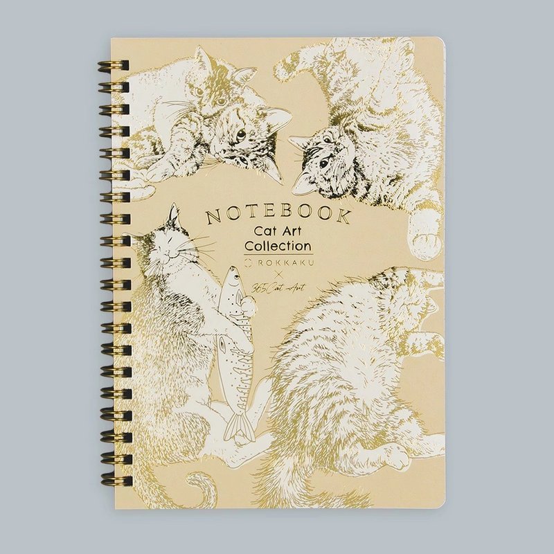 猫咪艺术系列 B6 环装笔记本 圆圈 - 笔记本/手帐 - 其他材质 金色