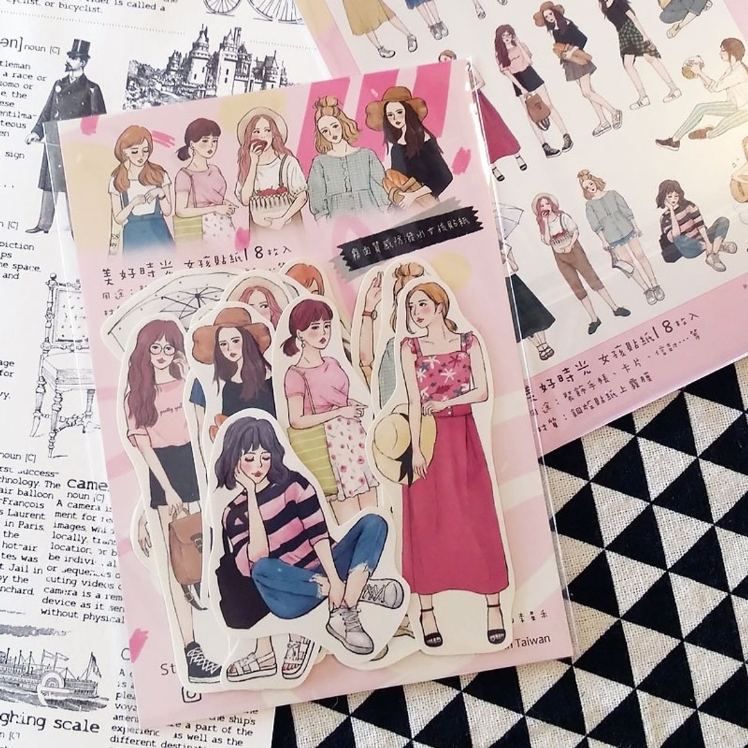 美好时光 女孩贴纸组 18枚入 - 贴纸 - 纸 