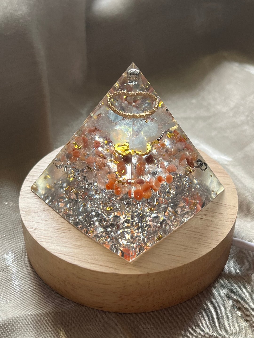 订制【奥刚能量塔-相信自己的才华的你】-奥根金字塔 - 摆饰 - 树脂 