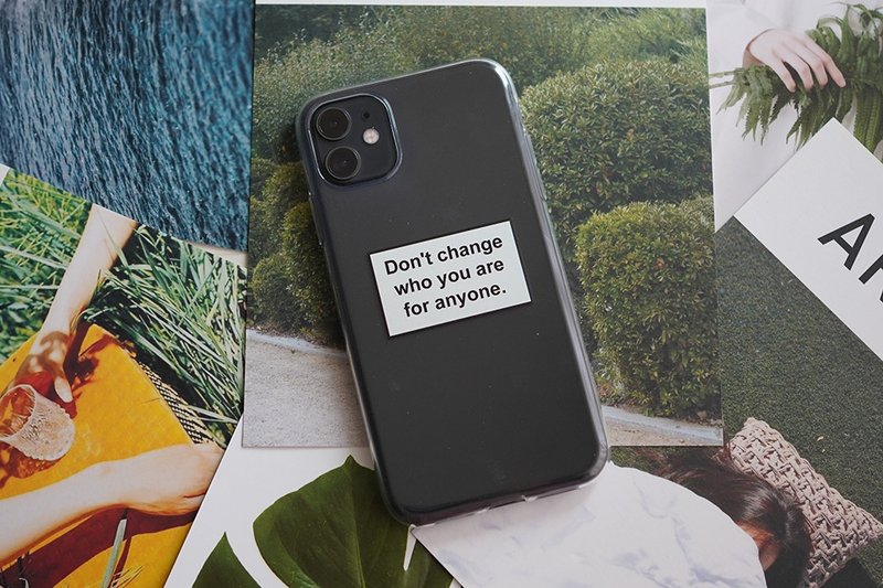 【来图客制】英文句子 iPhone15透明手机壳 - 手机壳/手机套 - 其他材质 透明