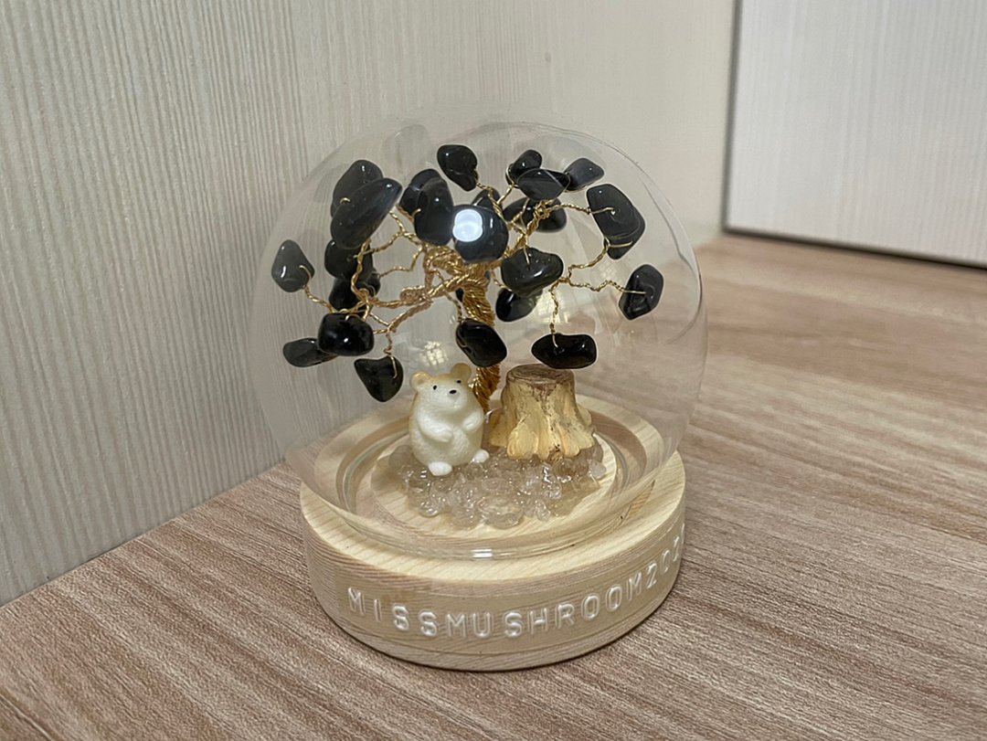 仓鼠款订制 | 水晶树系列微景观水晶球 | 可爱 | 居家摆饰 - 摆饰 - 水晶 黑色