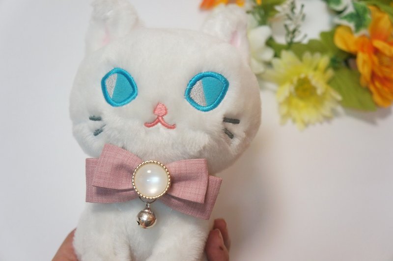 猫咪狗狗兔子-小型(P-S)-三角巾领巾手工项圈-猫咪安全扣 - 项圈/牵绳 - 其他材质 多色