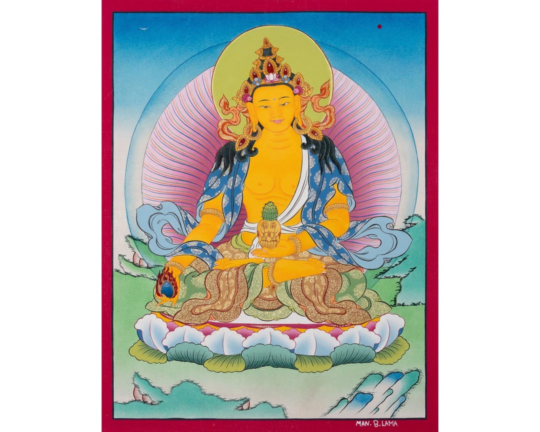 光明的地藏菩萨唐卡  体现慈悲与智慧 - 墙贴/壁贴 - 其他材质 多色