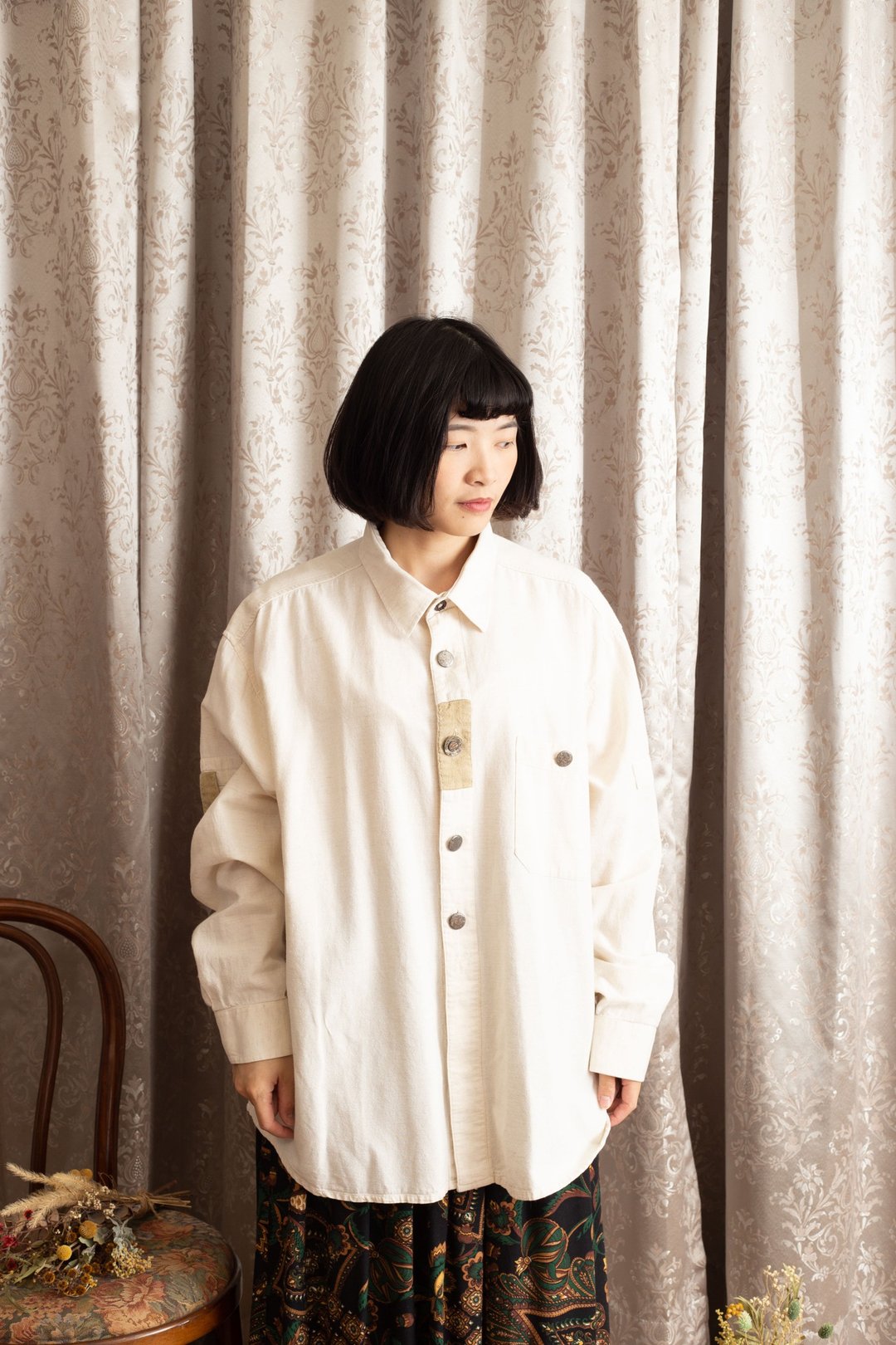 奥地利衬衫.Tyrolean Shirt.古着【初恋贩卖所】Vintage.A716 - 女装衬衫 - 其他材质 