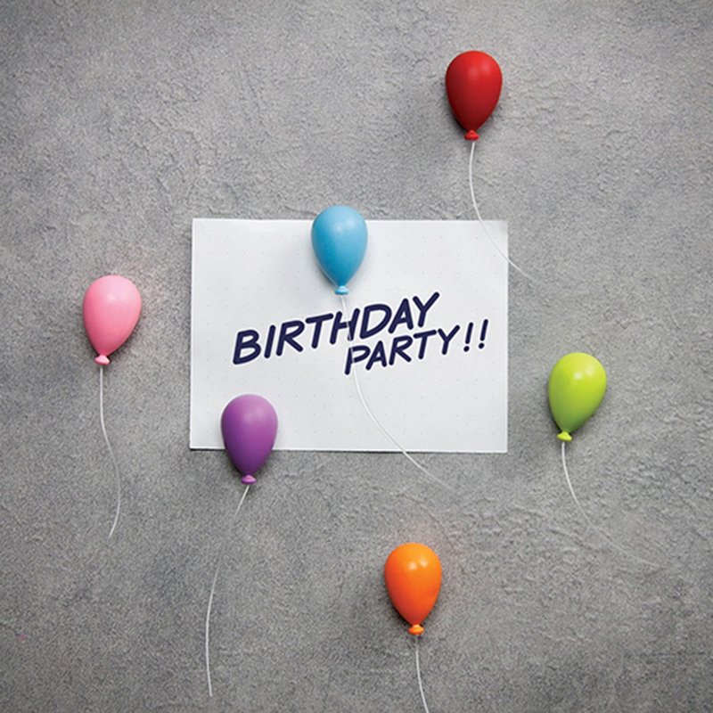 QUALY梦想气球-磁铁(一组6入) - 冰箱贴/磁贴 - 塑料 多色