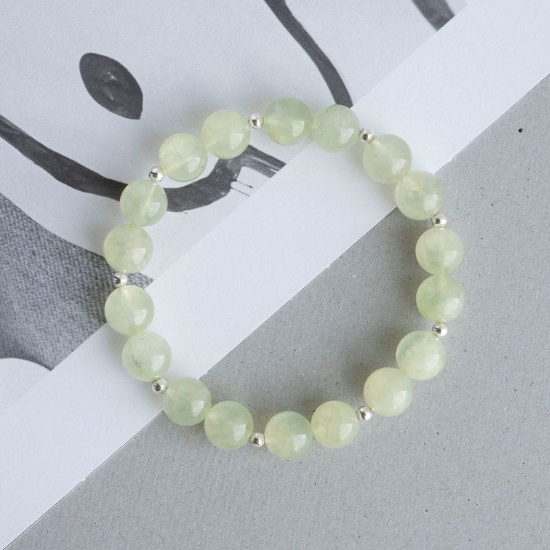 草芽嫩绿/葡萄石/天然石/水晶手链手环/闺蜜生日/女生礼物 - 手链/手环 - 水晶 绿色