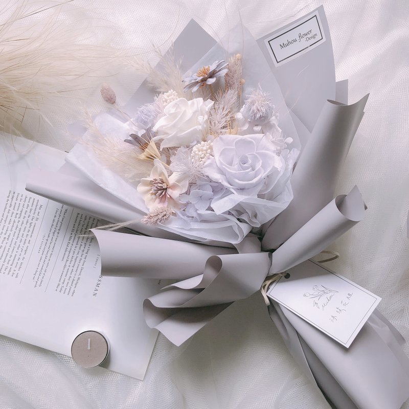 永生花花束 淡紫色 不凋花 干燥花 定制化礼物 - 干燥花/捧花 - 植物．花 