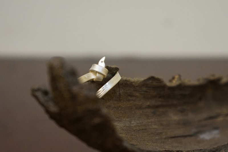 尾羽过长的家伙 纯银纽结戒指 - 戒指 - 纯银 银色