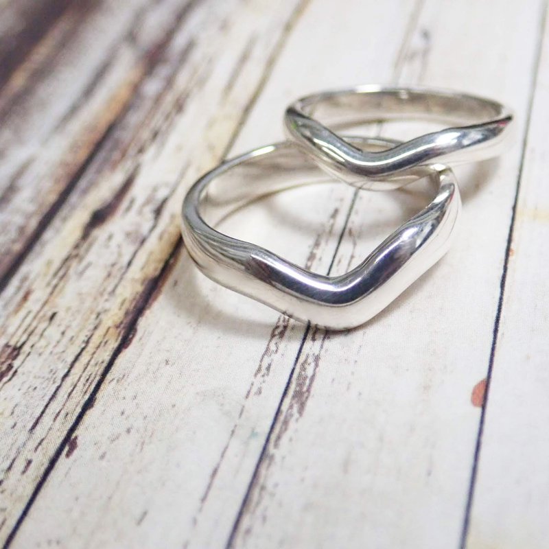 【比法一生】情侣对戒-痴恋 纯银925手作饰品 - 对戒 - 银 银色