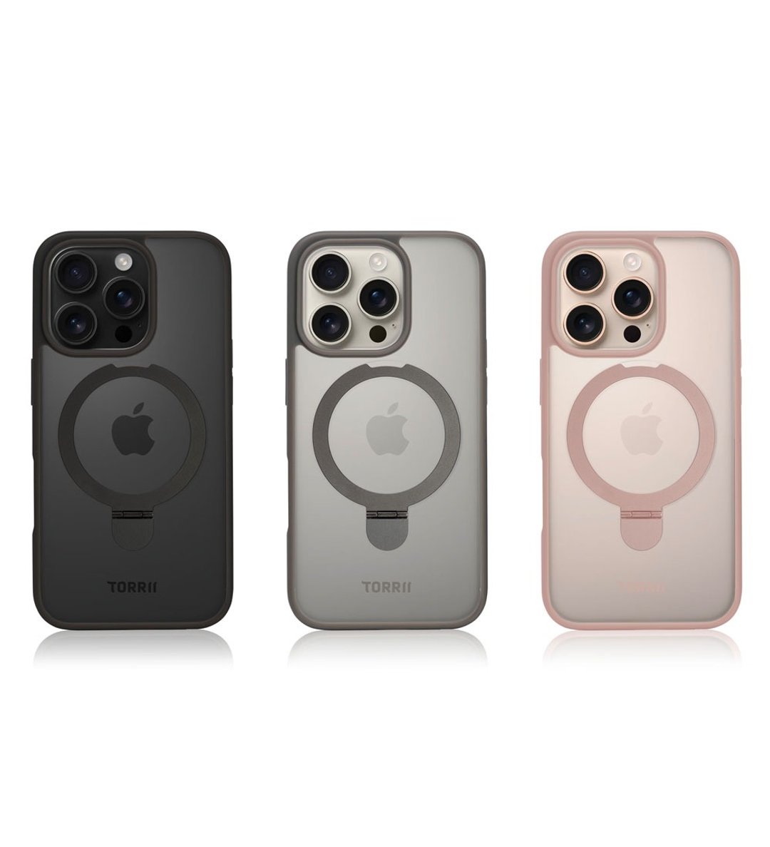 iPhone 16 Pro 保护套 苹果6.3寸手机壳+金属支架 MagSafe兼容 - 手机壳/手机套 - 其他材质 多色