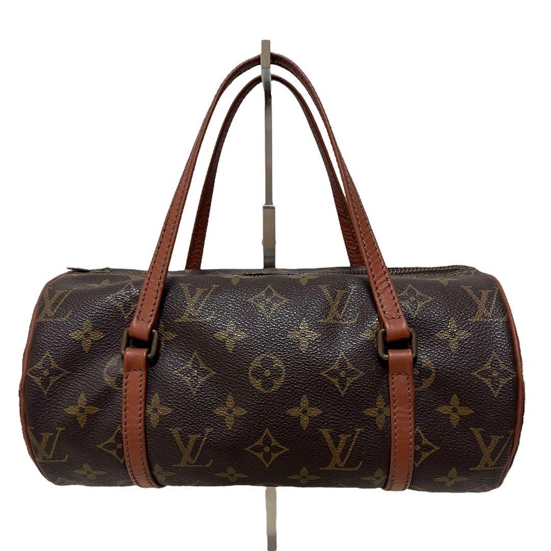 正品 Louis Vuitton 路易威登 Papillon 26 旧款 手提包 Monogram PVC 皮革 M51366 古董 二手 - 手提包/手提袋 - 其他材质 咖啡色