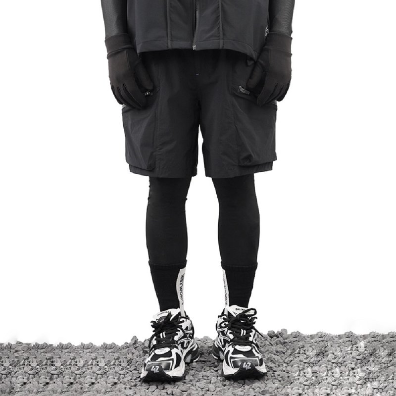 机能光感拉链 防水 速干 户外短裤 多袋收纳 - 男士短裤 - 其他人造纤维 