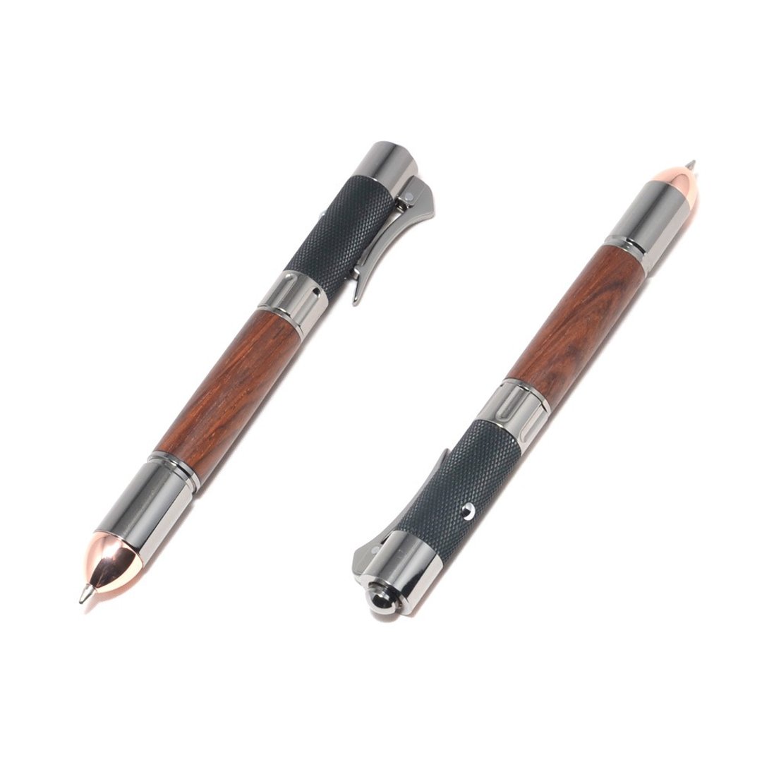 Handmade Wooden Revolver Ballpoint Pen Cocobolo - 圆珠笔/中性笔 - 木头 咖啡色
