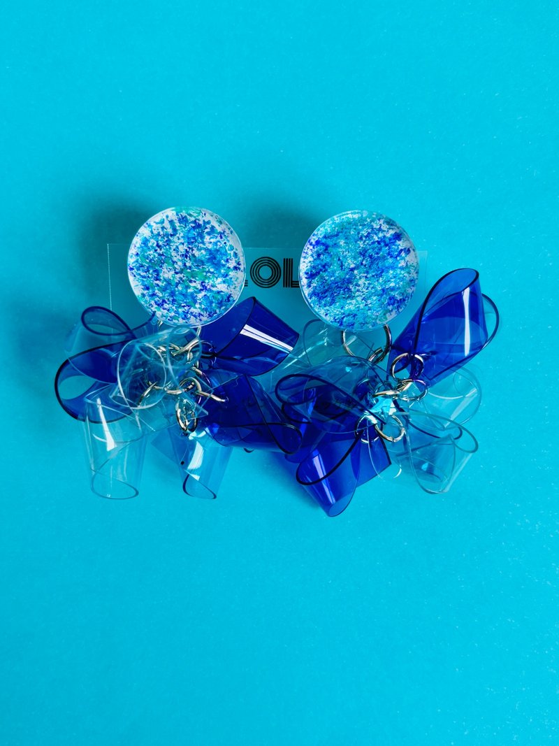 春日风暴 蓝色 耳环/耳夹 - 耳环/耳夹 - 其他材质 蓝色