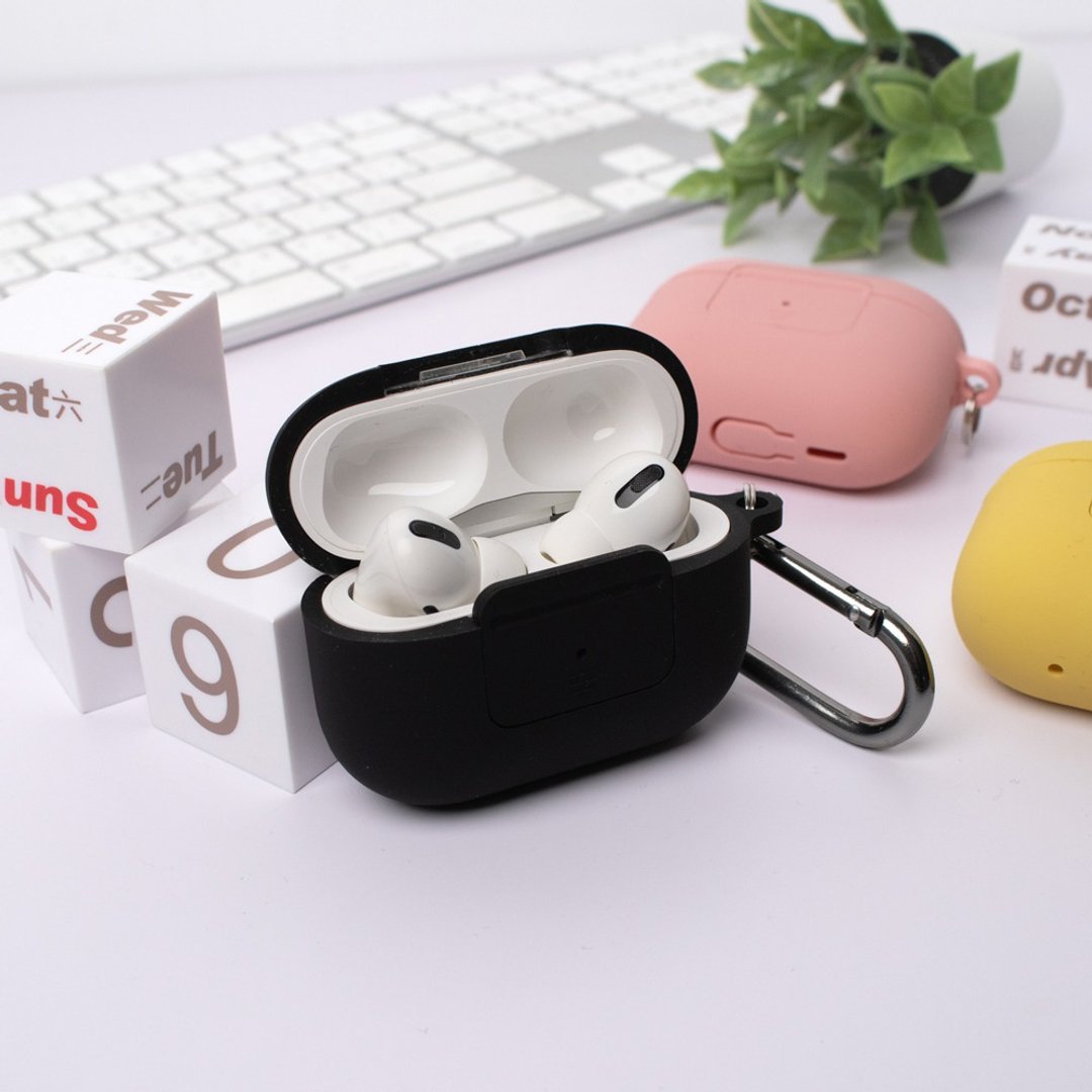 AirPods Pro 2代 开关按键防摔硅胶挂绳挂钩保护壳(连体款) - 耳机收纳 - 其他材质 多色