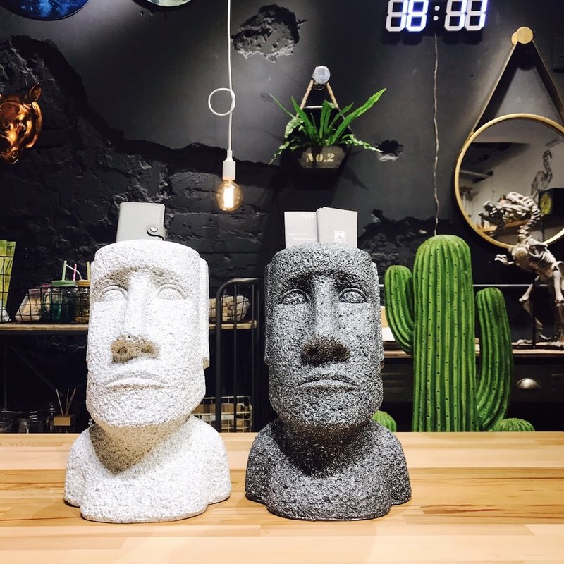 摩艾置物存钱筒 - 储蓄罐 - 树脂 