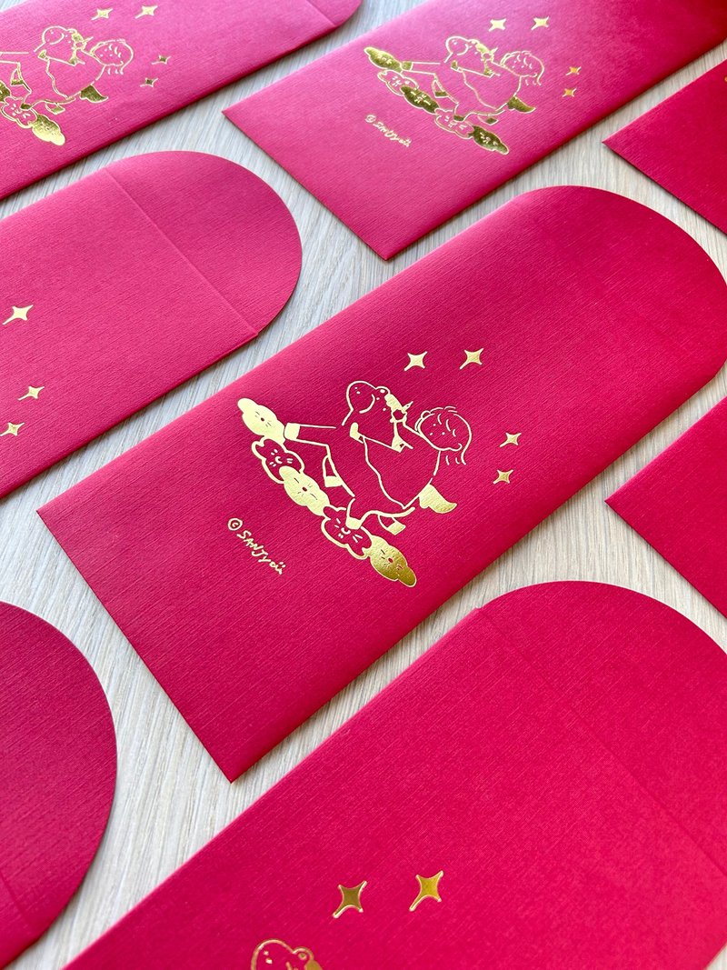 烫金红包袋2入  一马当先走花路 - 红包/春联 - 纸 